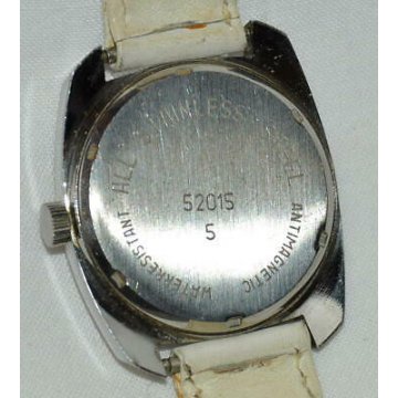 ANTICO OROLOGIO POLSO FORMA Lanco 1970 MECCANICO DATA OLD WATCH MONTRE VINTAGE