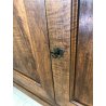 CREDENZA CON VETRINA 1800 EPOCA DOPPIO CORPO NOCE 2 CASSETTI CUPBOARD OLD 