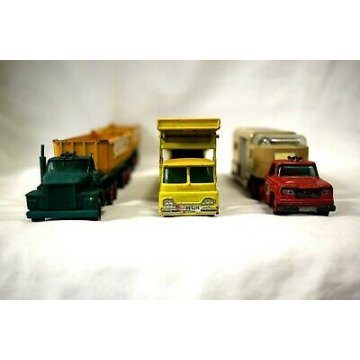 LOTTO 3 MODELLINI AUTOARTICOLATI TRUKS MATCHBOX Made in England '60/'70s VINTAGE