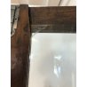 CREDENZA CON VETRINA 1800 EPOCA DOPPIO CORPO NOCE 2 CASSETTI CUPBOARD OLD 
