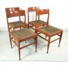 SET 4 SEDIA DESIGN ANNI 60 CASSINA CARLO DE CARLI ITALIAN CHAIR VINTAGE LACCATE