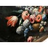 ANTICO VASSOIO OVALE DIPINTO OLIO G. Tempestini BOUQUET FIORI FIRENZE EPOCA '900