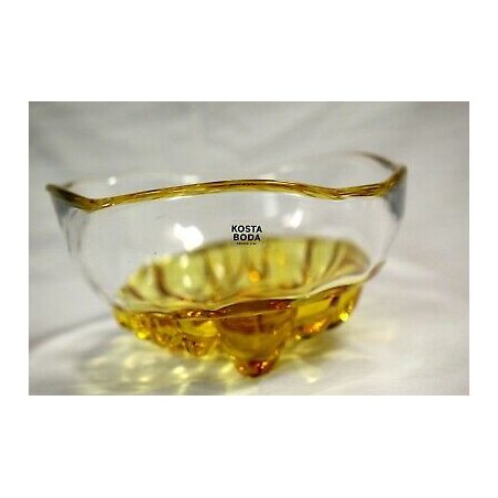 BOWL CRISTALLO KOSTA BODA SVEZIA DESIGN KJELL ENGMAN VASO Sweeden Glass AMBRA 