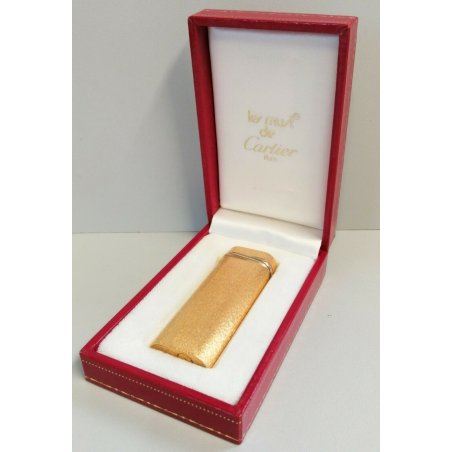 Must de Cartier ACCENDINO TASCA TRINITY Plaque or Paris VINTAGE LIGHTER BRIQUET