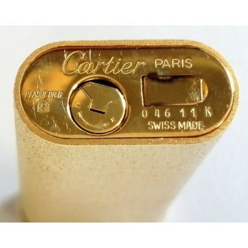 Must de Cartier ACCENDINO TASCA TRINITY Plaque or Paris VINTAGE LIGHTER BRIQUET