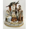 ANTICO CAPODIMONTE SCULTURA CERAMICA PRESEPE GESU BAMBINO MARIA GIUSEPPE 1900 