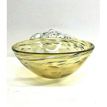 GRANDE COPPA  VETRO AMBRA Kosta Boda VINTAGE AMBER CUP A. Wahlsyrom alelier -91
