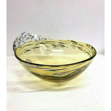 GRANDE COPPA  VETRO AMBRA Kosta Boda VINTAGE AMBER CUP A. Wahlsyrom alelier -91