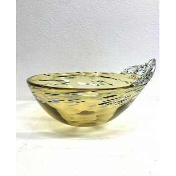GRANDE COPPA  VETRO AMBRA Kosta Boda VINTAGE AMBER CUP A. Wahlsyrom alelier -91