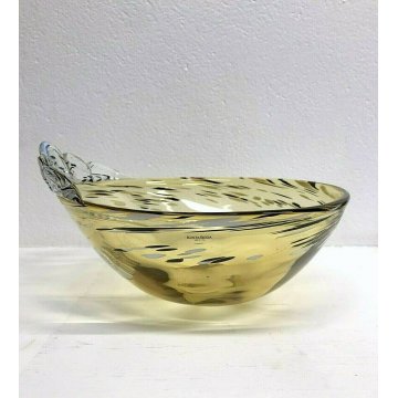 GRANDE COPPA  VETRO AMBRA Kosta Boda VINTAGE AMBER CUP A. Wahlsyrom alelier -91