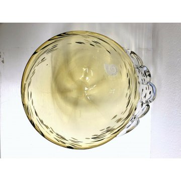 GRANDE COPPA  VETRO AMBRA Kosta Boda VINTAGE AMBER CUP A. Wahlsyrom alelier -91