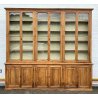 ANTICA ENORME VETRINA 800 LIBRERIA 12 ANTE CREDENZA LEGNO NOCE DISPENSA FARMACIA