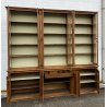 ANTICA ENORME VETRINA 800 LIBRERIA 12 ANTE CREDENZA LEGNO NOCE DISPENSA FARMACIA