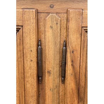 ANTICA ENORME VETRINA 800 LIBRERIA 12 ANTE CREDENZA LEGNO NOCE DISPENSA FARMACIA