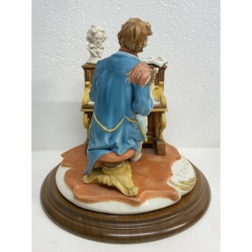 ANTICO CAPODIMONTE SCULTURA CERAMICA 1900 ISPIRAZIONE PIANOFORTE COMPOSITORE OLD