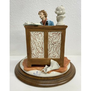 ANTICO CAPODIMONTE SCULTURA CERAMICA 1900 ISPIRAZIONE PIANOFORTE COMPOSITORE OLD