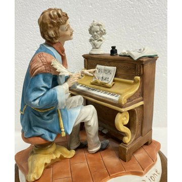 ANTICO CAPODIMONTE SCULTURA CERAMICA 1900 ISPIRAZIONE PIANOFORTE COMPOSITORE OLD