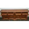 ANTICA ENORME CREDENZA BAROCCA 1800 LEGNO NOCE DISPENSA SIDEBOARD MOBILE EPOCA 