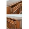 ANTICA ENORME CREDENZA BAROCCA 1800 LEGNO NOCE DISPENSA SIDEBOARD MOBILE EPOCA 