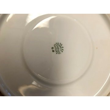 COPPIA TAZZINE TEA PORCELLANA Gio Ponti RICHARD GINORI Pompei Green ART DECO' 