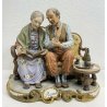 STATUINA CAPODIMONTE PER VOLTA RICORDI ANZIANO STATUA CERAMICA ANNI 50 VINTAGE