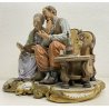STATUINA CAPODIMONTE PER VOLTA RICORDI ANZIANO STATUA CERAMICA ANNI 50 VINTAGE
