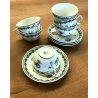 SET 10pz TAZZE PIATTINI TE Richard Ginori Lodi Pittoria DECORO DIPINTO ROSE '50