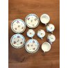 SET 10pz TAZZE PIATTINI TE Richard Ginori Lodi Pittoria DECORO DIPINTO ROSE '50