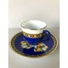 Hermes TAZZA DA CAFFE con PIATTINO DECORO Cocarde de Soie CUP TASSE Déjeuner 900