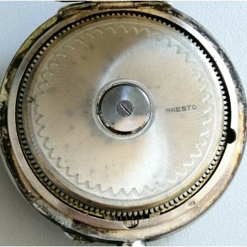 ANTICO OROLOGIO TASCA Presto 8 DAYS argento 800 OLD POCKET WATCH taschino ø 49mm