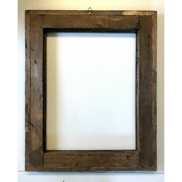 ANTICA GRANDE CORNICE GUILLOCHE' EBANIZZATA INSERTI TARTARUGA 69,5x85,5cm '800