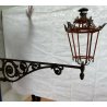GRANDE LAMPADARIO ESTERNO VILLA ANTICA APPLIQUE DA PARETE 1800 LANTERNA BRACCIO 