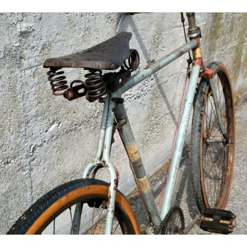 BICICLETTA anni 40 RUOTE 26 MANZINO UOMO ORIGINALE CITY BIKE BICI EPOCA CUOIO 