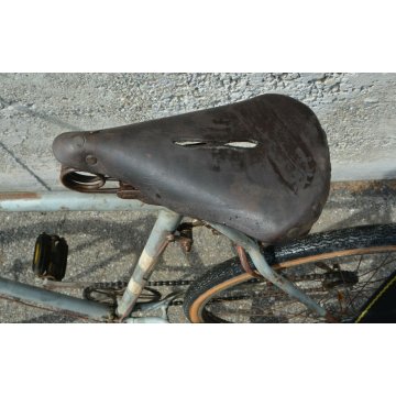 BICICLETTA anni 40 RUOTE 26 MANZINO UOMO ORIGINALE CITY BIKE BICI EPOCA CUOIO 