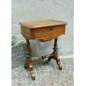 ANTICO TAVOLINO LAVORO PETINEUSE legno NOCE RADICA LUIGI FILIPPO EPOCA 800 TABLE
