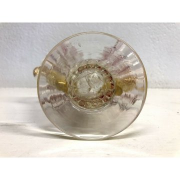 PICCOLO VASO Conchiglia DESIGN Barovier Toso '50 VETRO MURANO CORDONATO Rosa Oro
