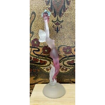 GRANDE SCULTURA FEMMINILE VETRO MURANO satinato DEA UVA DONNA NUDO 1950 h 45,5