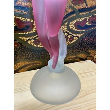GRANDE SCULTURA FEMMINILE VETRO MURANO satinato DEA UVA DONNA NUDO 1950 h 45,5