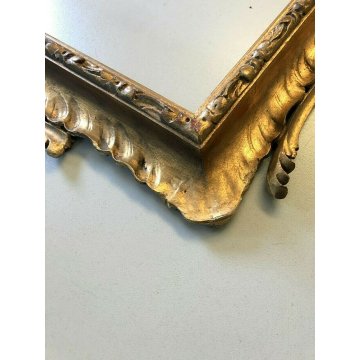 ANTICA GRANDE CORNICE Liberty DECORO RAMI FOGLIATI GESSATA DORATA Larg 66x81cm/h