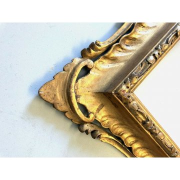 ANTICA GRANDE CORNICE Liberty DECORO RAMI FOGLIATI GESSATA DORATA Larg 66x81cm/h
