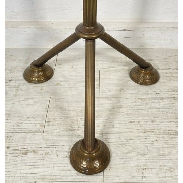 ANTICO LEGGIO OTTONE DA CHIESA 3 PIEDI RELIGIOSO COLONNA PRIMI 1900 REGOLABILE 