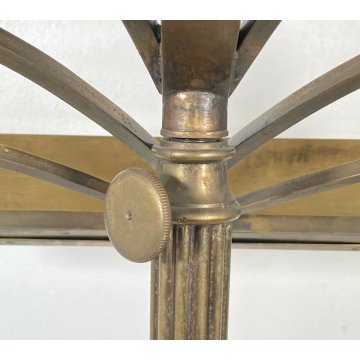 ANTICO LEGGIO OTTONE DA CHIESA 3 PIEDI RELIGIOSO COLONNA PRIMI 1900 REGOLABILE 