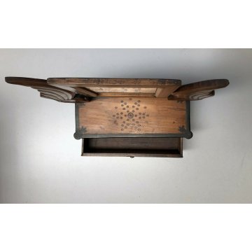 ANTICA PSICHE SPECCHIO SPECCHIERA CILIEGIO TORNITO CASSETTO IMPERO  '800