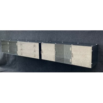 LIBRERIA A MURO VITTORIO INTROINI 1970 SAPORITI ACCIAIO MODELLO P500 SIDEBOARD 