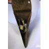 ANTICA APPLIQUE ART DECO'  ANNI '30 LAMPADA MURO OTTONE VETRO OPALINO DESIGN
