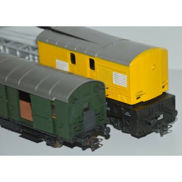 ROCO Lotto 2 pz TRENINO H0 Vagone GRU 4316 + Vagone Merci Bagagli 4204 VINTAGE
