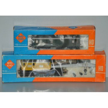 ROCO Lotto 2 pz TRENINO H0 Vagone GRU 4316 + Vagone Merci Bagagli 4204 VINTAGE