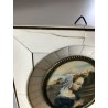 ANTICA MINIATURA RIPRODUZIONE RITRATTO MADONNA IN PREGHIERA F. Lippi PAESAGGIO