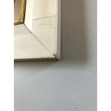 ANTICO PICCOLO QUADRO MINIATURA RITRATTO MADONNA CARDELLINO CORNICE AVORIOLINA