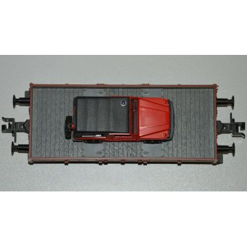 Marklin CARRO MERCI sponde basse AUTO Vigili del Fuoco SCALA 1 x TRENINO VINTAGE